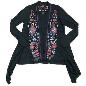 Johnny Was Embroidered Cardigan NWOT